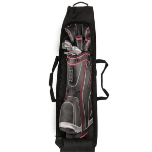 Open Soft-Sided Golf Travel Bag Interior Display, Oxford Fabric Protective Golf Bag Travel Case Holding Complete Golf Bag & Golf Clubs for Air Travel Transportation