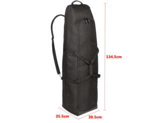 Black Oxford Fabric Golf Travel Carry Bag with Adjustable Shoulder Strap, Lightweight Portable Golf Club Storage Travel Bag 134.5×35.5×30.5cm for Golf Course & Long-distance Travel