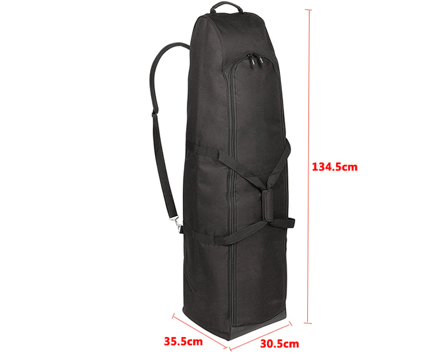 Black Oxford Fabric Golf Travel Carry Bag with Adjustable Shoulder Strap, Lightweight Portable Golf Club Storage Travel Bag 134.5×35.5×30.5cm for Golf Course & Long-distance Travel