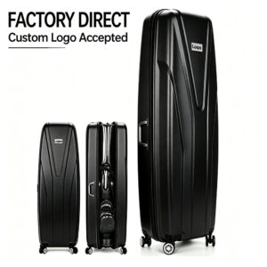 Black ABS Hardshell 4 Rolling Wheel Golf Travel Bag, Waterproof Hard Golf Equipment Carrier Custom Logo Accepted, Shockproof Hard Airline Travel Case for Wholesale Golf Merchants