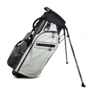 Black White Contrast Lightweight Golf Stand Bag, Compact Portable Golf Club Organizer, Minimalist Golf Carry Bag Suitable for Driving Range Training, Short Walking Rounds & Outdoor Golf Practice