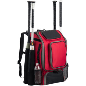 Baseball Bat Backpack Bag, Large Capacity Unisex Baseball Equipment Backpack with Multi Bat Holders, Durable Sports Gear Bag for Youth & Adult Training