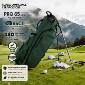 Waterproof Green Golf Stand Bag Lightweight Dual Strap Carry Bag Forest Green Walking Golf Bag With 14 Way Divider