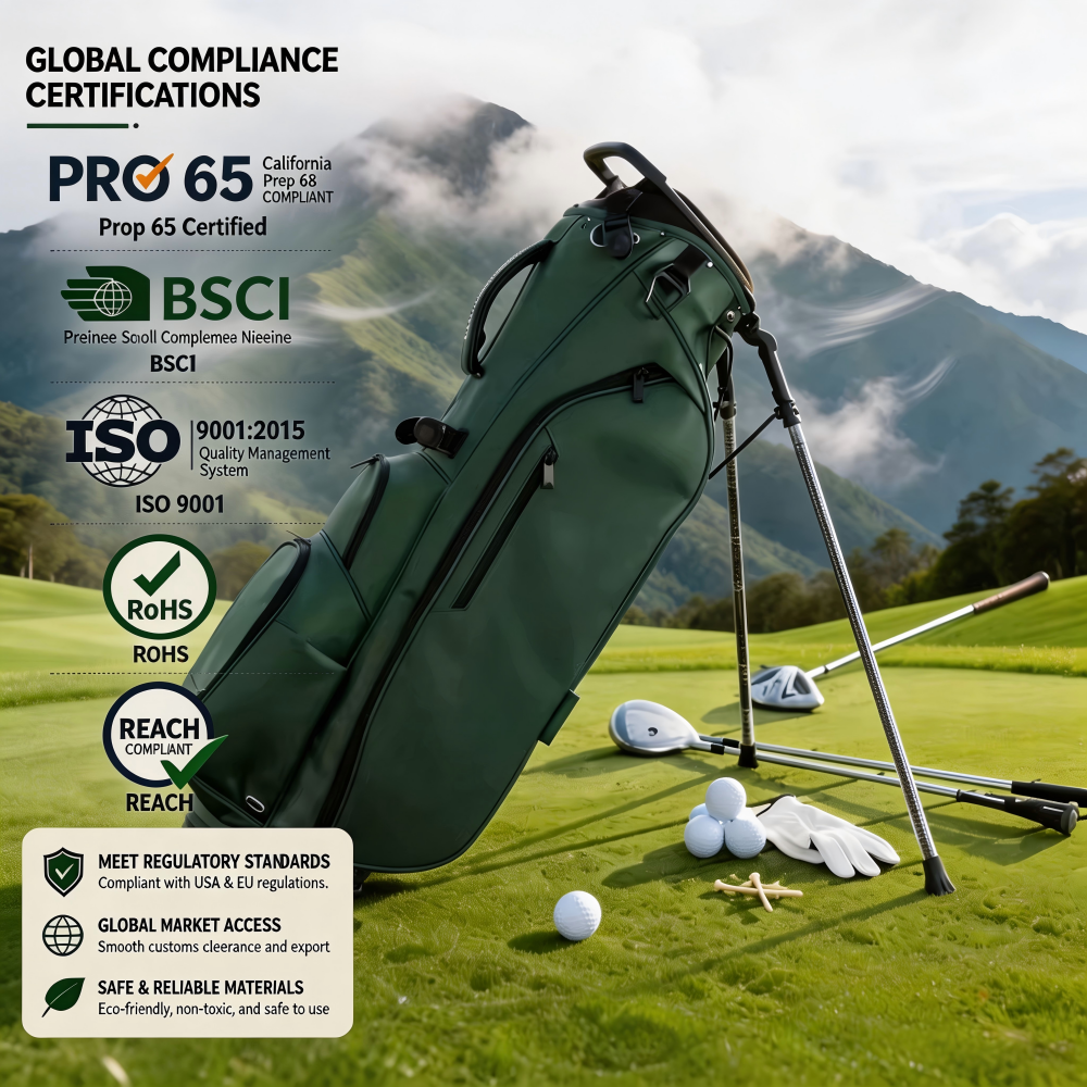 Waterproof Green Golf Stand Bag Lightweight Dual Strap Carry Bag Forest Green Walking Golf Bag With 14 Way Divider