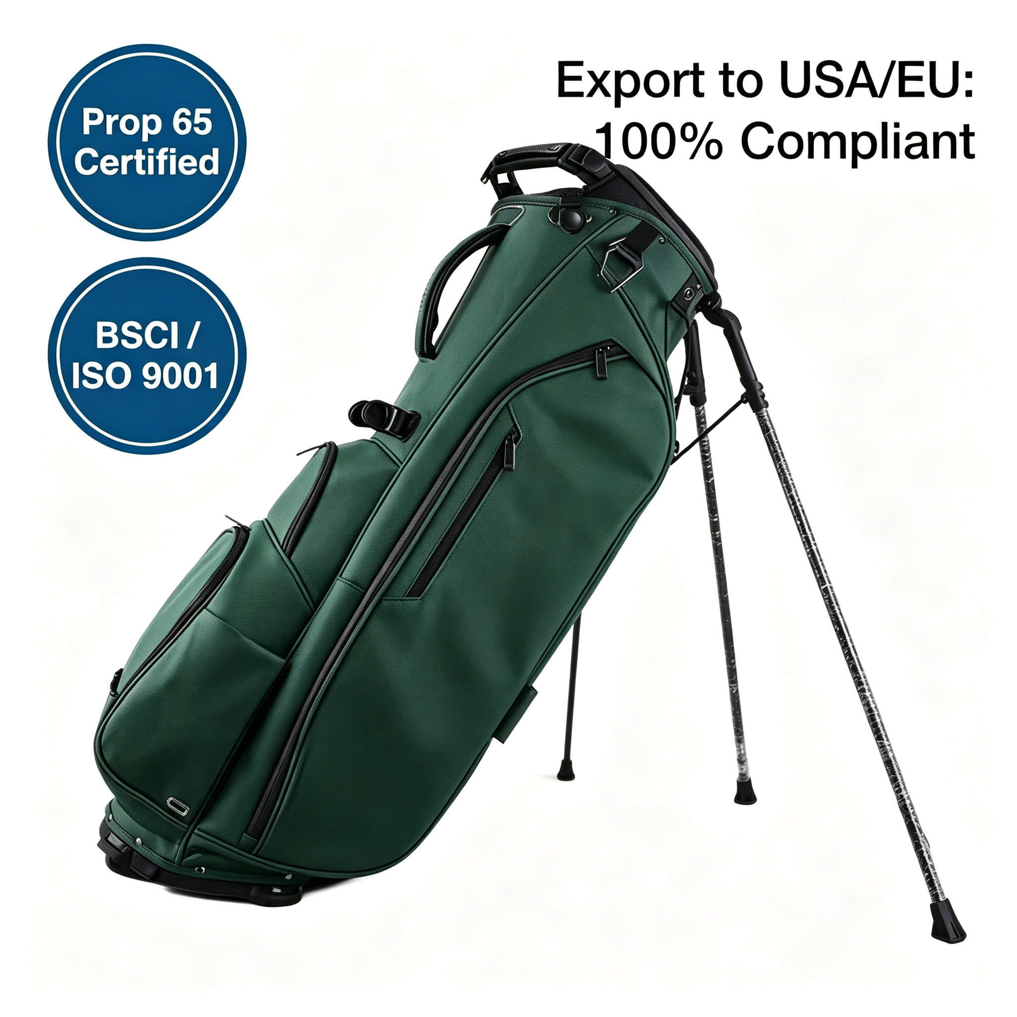 Premium Waterproof Custom Leather Light Golf Bag Men Leather Luxury Men Golf Club Bag Waterproof Custom Golf Stand Bag