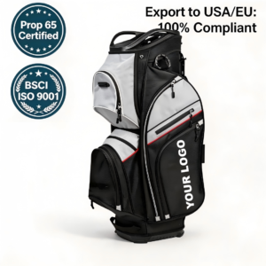 Golf Cart Bag Multi Pocket Divider Organizer Travel Lightweight Durable Equipment Carry Golf Bag Tag Custom