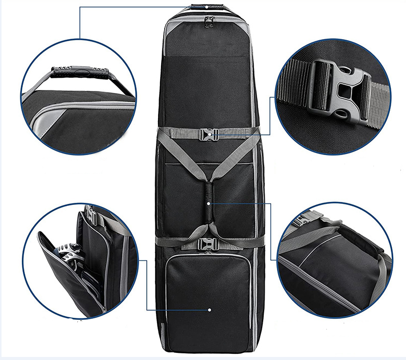 Golf Travel Bag Hard Case Rolling Wheeled Airline Approved Protective Flight Cover - Image 2
