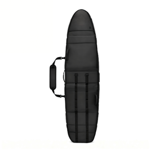 Compressible roller surfboard travel bag, heavy duty waterproof surf board carrying case with adjustable shoulder strap, unisex surf travel bag for surfers