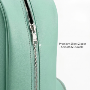 Premium Silent Smooth Zipper Detail, Mint Green Waterproof PU Leather Custom Golf Cart Bag, Durable Lightweight Designer Golf Club Carry Bag for Golf Course & Tournament Play