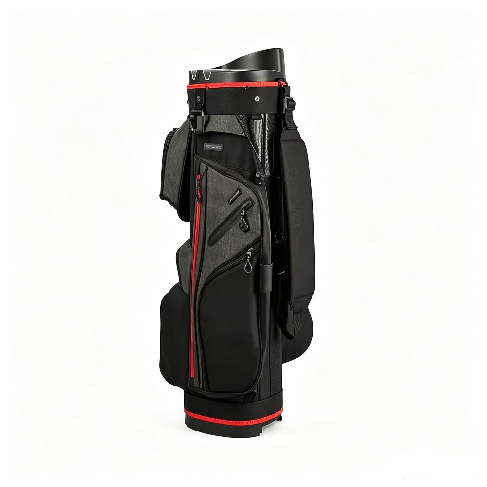 Full Length Black Luxury 14 Way Custom Golf Cart Bag Lightweight Waterproof Golf Bag Canvas 14 Divider Custom Golf Bag for Men - Image 4