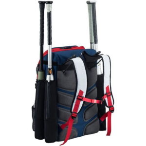 Navy White Custom Logo Baseball Backpack, Waterproof Baseball Bat Carry Backpack, BSCI Certified Sports Storage Bag for Baseball & Softball Players