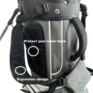 Grey White Two-Tone Lightweight Golf Stand Bag, Ergonomic Padded Dual Shoulder Straps Protect Lower Back, Minimalist Portable Golf Carry Bag for Driving Range, Outdoor Training & Practice Sessions