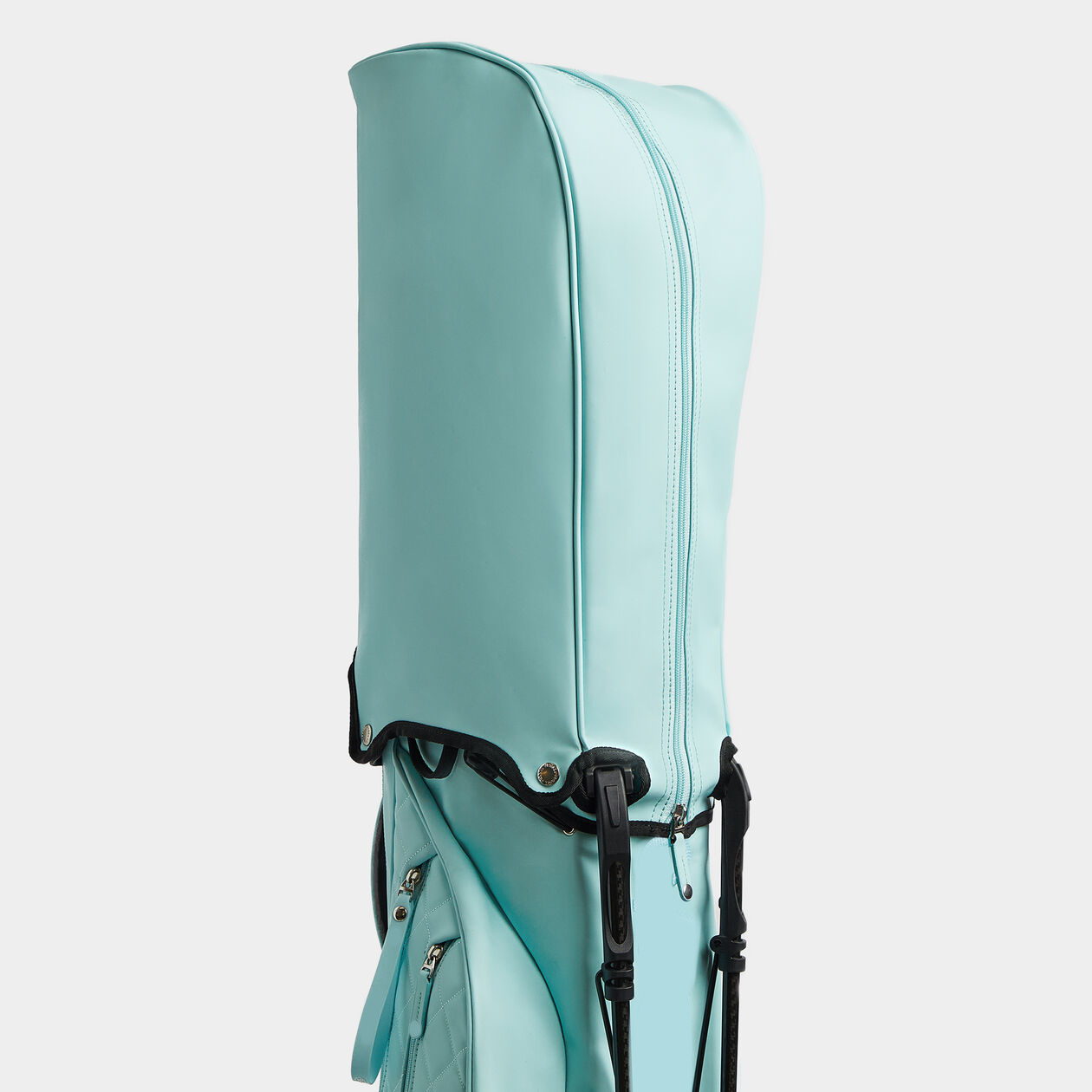 Premium waterproof PU golf stand bag, diamond quilt stitching detail, magnetic buckle design, lightweight ladies golf bag support custom brand OEM logo