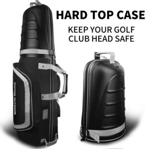 Hard Shell Waterproof Golf Travel Bag with Wheels Airline Approved Hard Case Golf Travel Bag