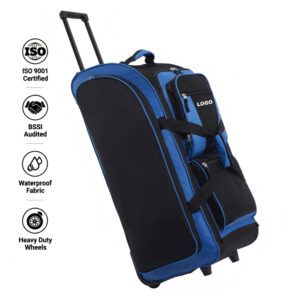 Multi Pocket Rolling Gear Bag Large Capacity Wheeled Duffel Bag Heavy Duty Expedition Bag Professional Equipment Travel Bag