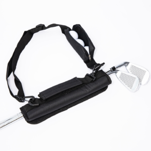 Golf club sleeve with attached 3‑ball zipper pouch, portable golf club protector for golfer training