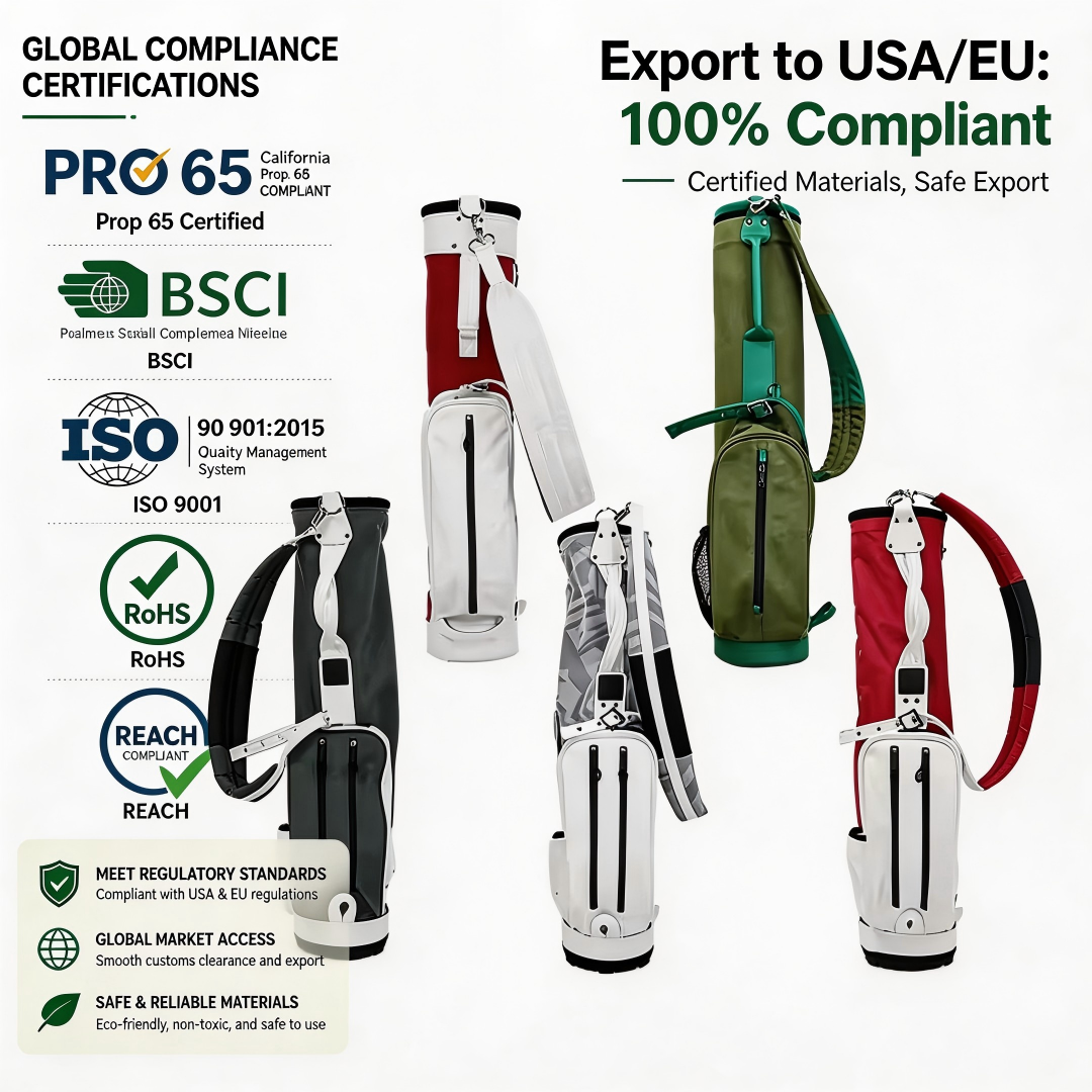 Multi-color custom golf pencil bag collection, BSCI ISO certified premium golf bags for wholesale, multiple color options for golfers
