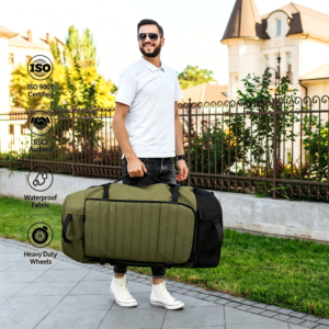 Duffel Collapsible Wheeled Large Capacity Travel Gear Bag Custom Logo Foldable Waterproof Rolling Backpack