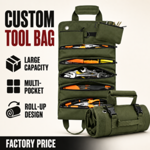 Heavy Duty Tool Roll Bag Compartments Tool Roll Bag Portable Hand Carry Organizer Tool Roll Bag for Workshop Repair